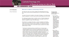 Desktop Screenshot of catholictheology.info